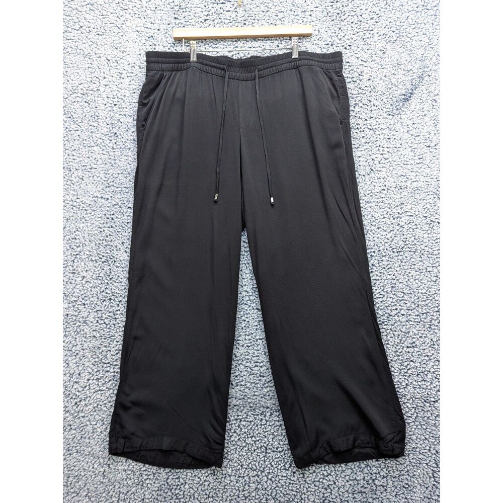 Old Navy Wide Leg High Rise Pull On Pants Size XL Bohemian Relaxed Casual Black